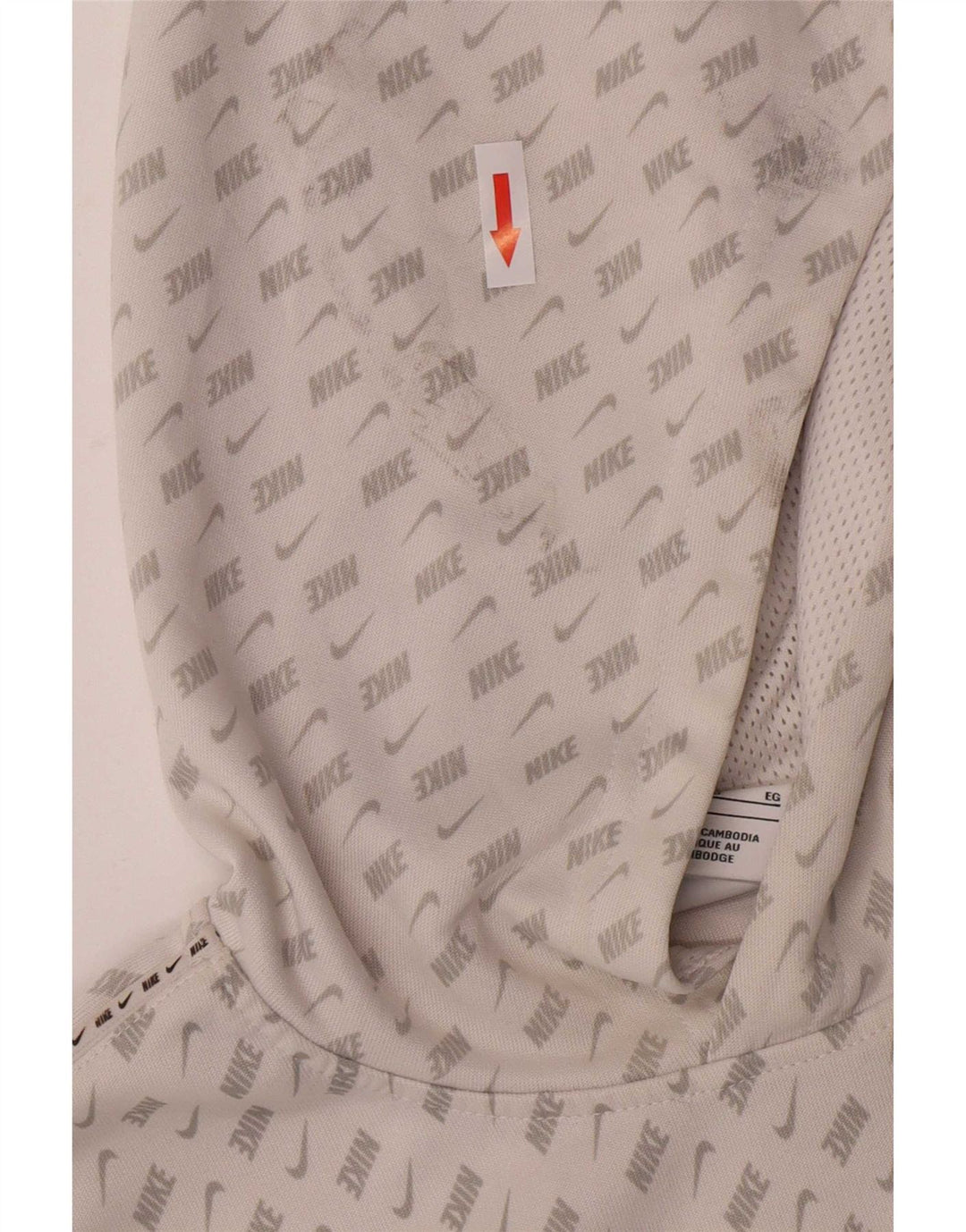 Nike Boys Graphic Hoodie Jumper 13-14 Years XL White Polyester