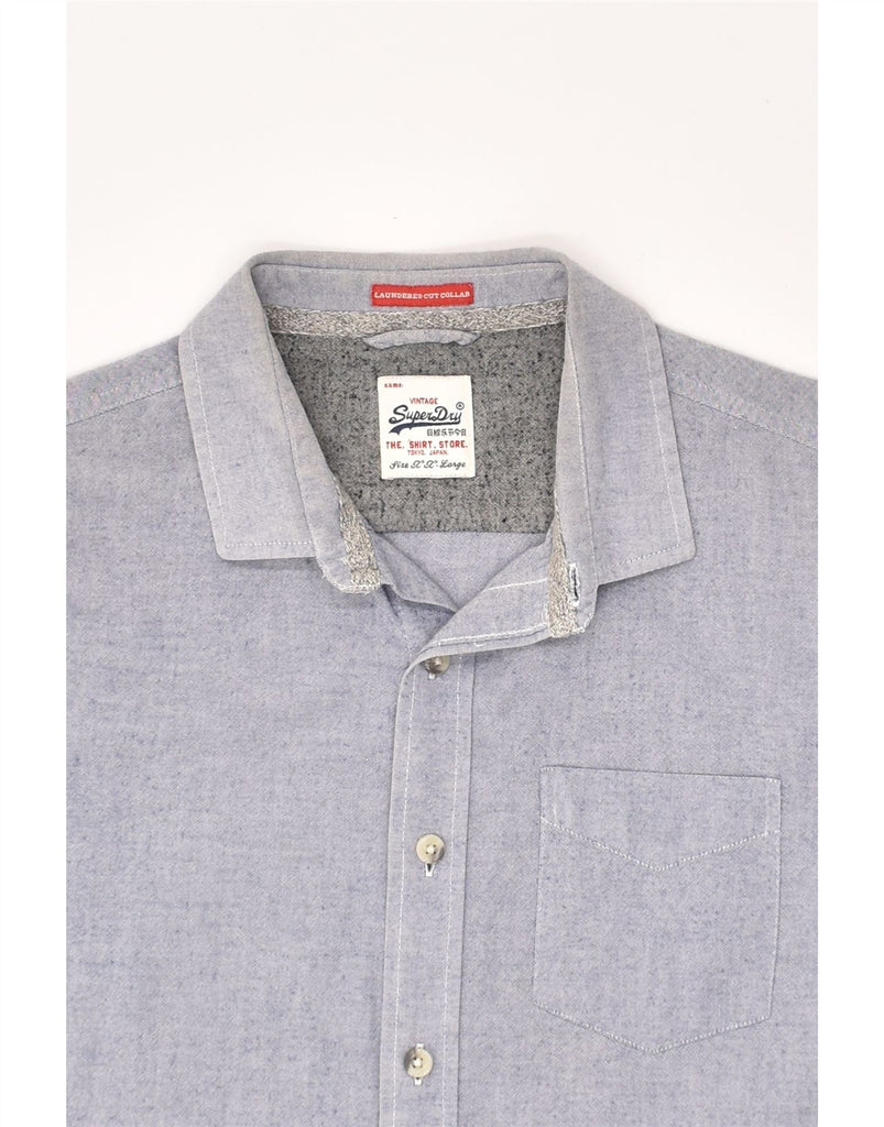 SUPERDRY Mens Shirt 2XL Grey Cotton | Vintage Superdry | Thrift | Second-Hand Superdry | Used Clothing | Messina Hembry 