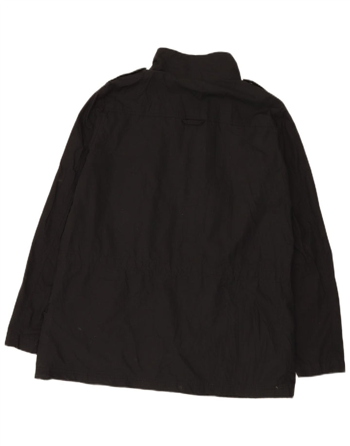 Zara Womens Military Jacket UK 16 Large Black