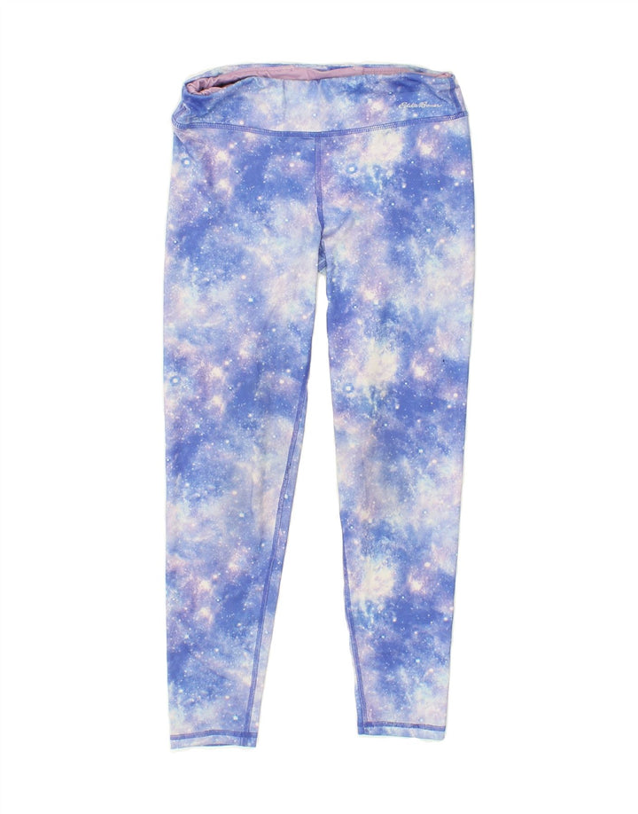 EDDIE BAUER Girls Leggings 14-15 Years Large  Blue Tie Dye Polyester Vintage Eddie Bauer and Second-Hand Eddie Bauer from Messina Hembry 