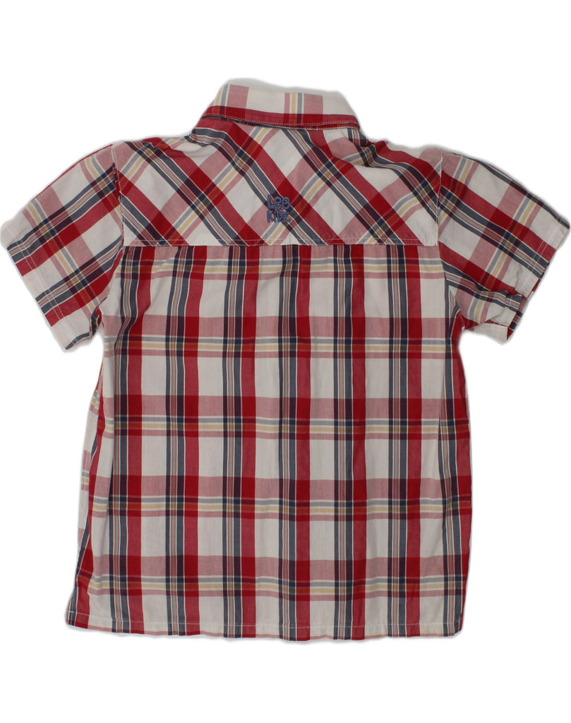 LEE Boys Short Sleeve Shirt 6-7 Years Red Check Cotton | Vintage Lee | Thrift | Second-Hand Lee | Used Clothing | Messina Hembry 