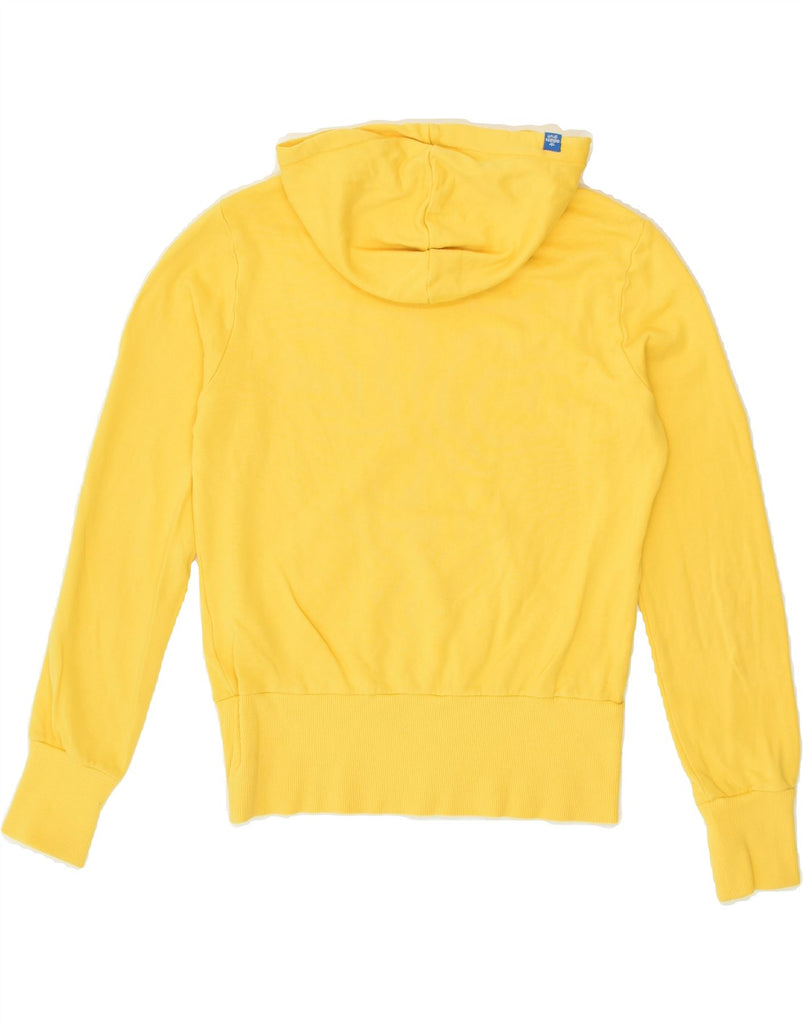 ADIDAS Womens Graphic Hoodie Jumper EU 38 Medium  Yellow Cotton | Vintage Adidas | Thrift | Second-Hand Adidas | Used Clothing | Messina Hembry 