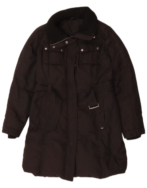 Gas Womens Padded Coat IT 44 Medium Black Polyester