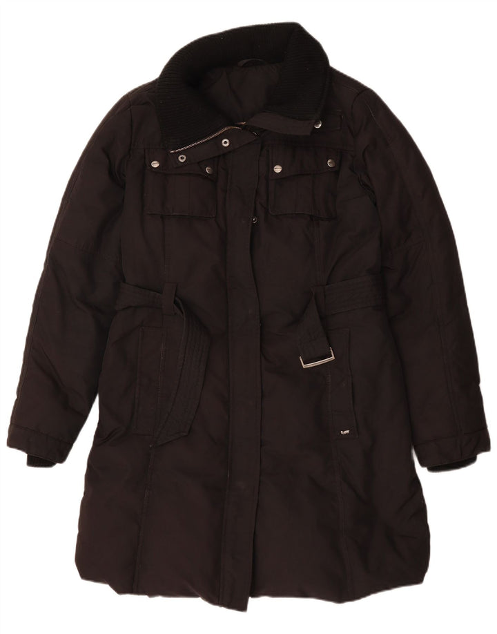Gas Womens Padded Coat IT 44 Medium Black Polyester
