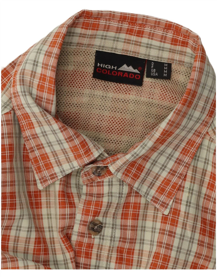 High Colorado Mens Short Sleeve Shirt Medium Orange Check
