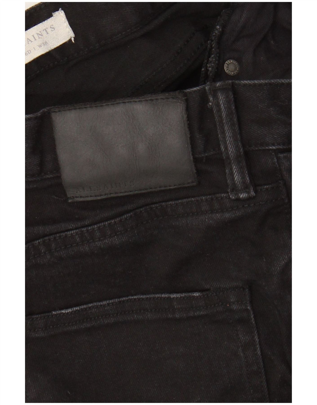 ALL SAINTS Mens REED Slim Jeans W30 L31 Black Cotton