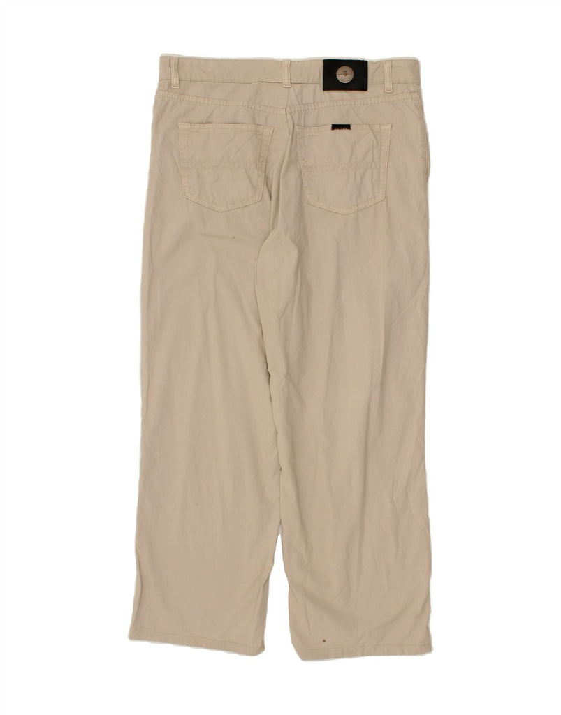 TRUSSARDI Mens Straight Casual Trousers W40 L28 Beige Cotton Vintage Trussardi and Second-Hand Trussardi from Messina Hembry 