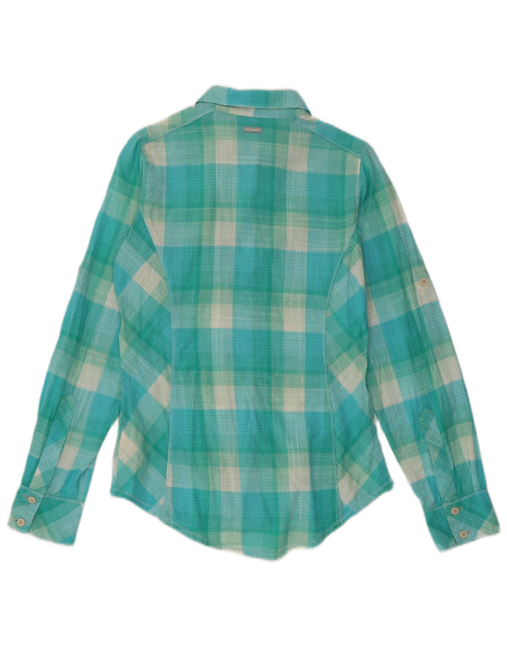 Columbia Womens Shirt UK 6 XS Blue Check Cotton