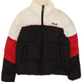 Fila Boys Hooded Padded Jacket 13-14 Years Multicoloured Colourblock Nylon