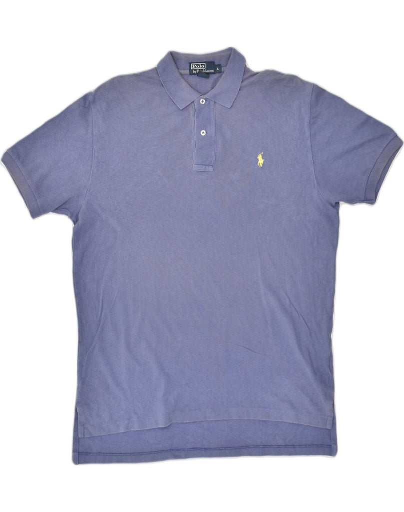 POLO RALPH LAUREN Mens Polo Shirt Large Blue Cotton | Vintage Polo Ralph Lauren | Thrift | Second-Hand Polo Ralph Lauren | Used Clothing | Messina Hembry 