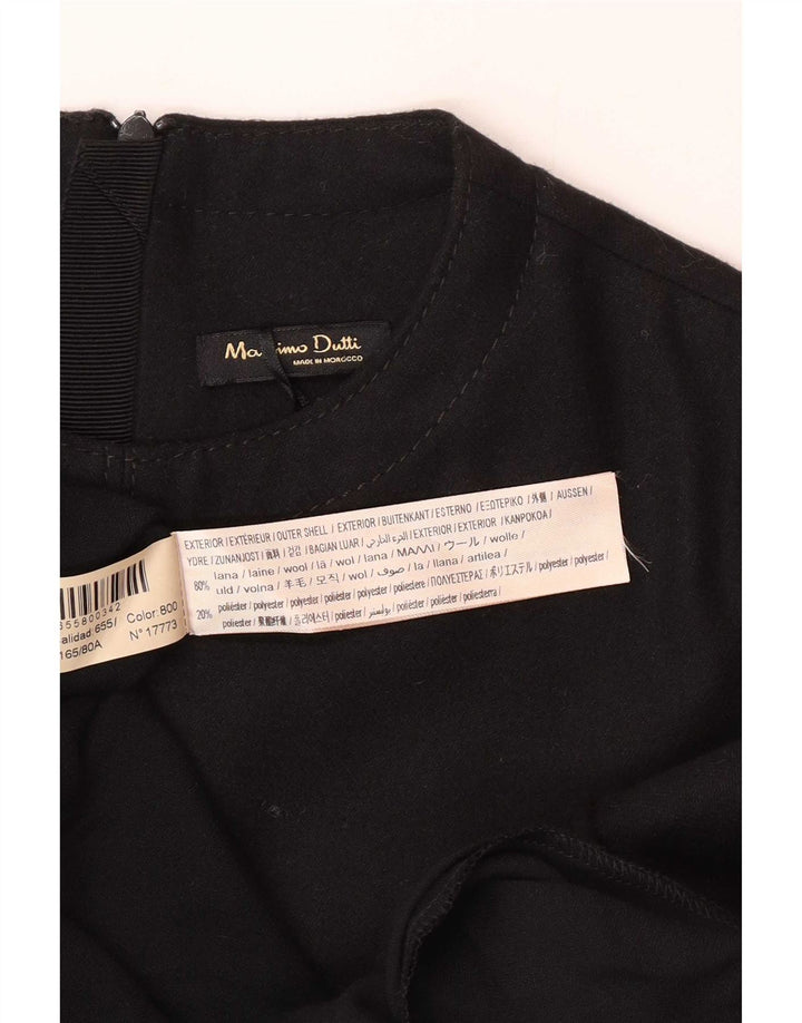 Massimo Dutti Womens Maxi Dress EU 34 2XS Black Wool