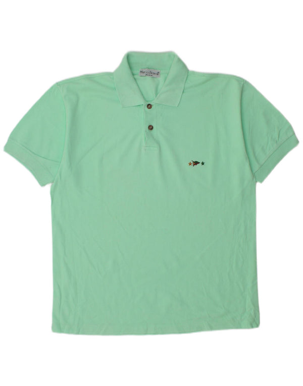 Vintage Mens Polo Shirt Medium Green