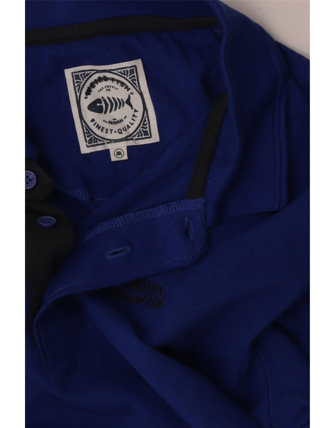 Weird Fish Mens Polo Shirt Medium Blue