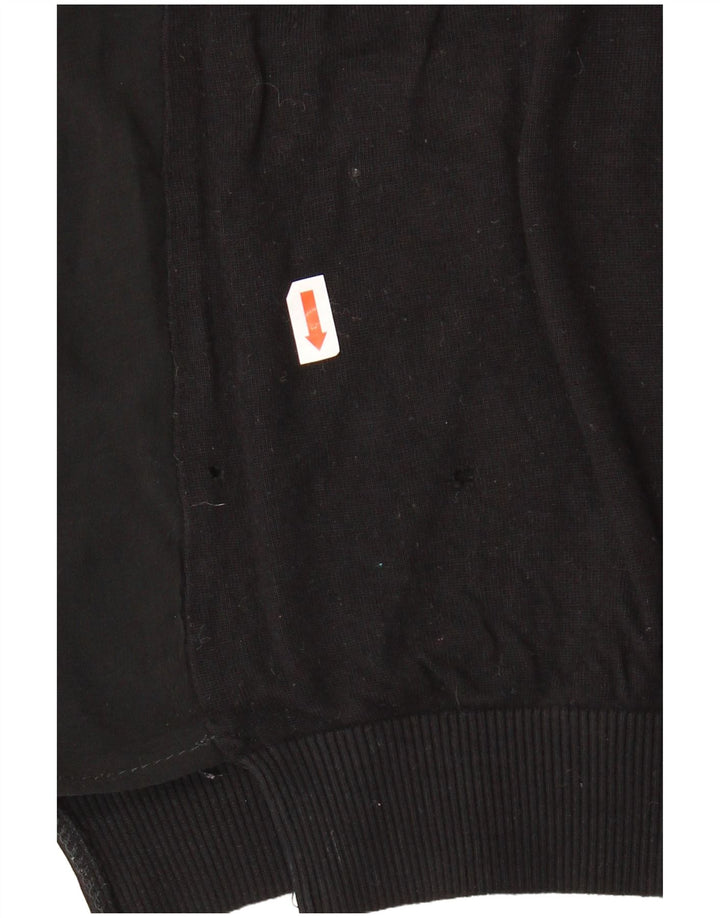 Zara Womens Short Sleeve Turtle Neck Jumper Sweater UK 14 Medium Black