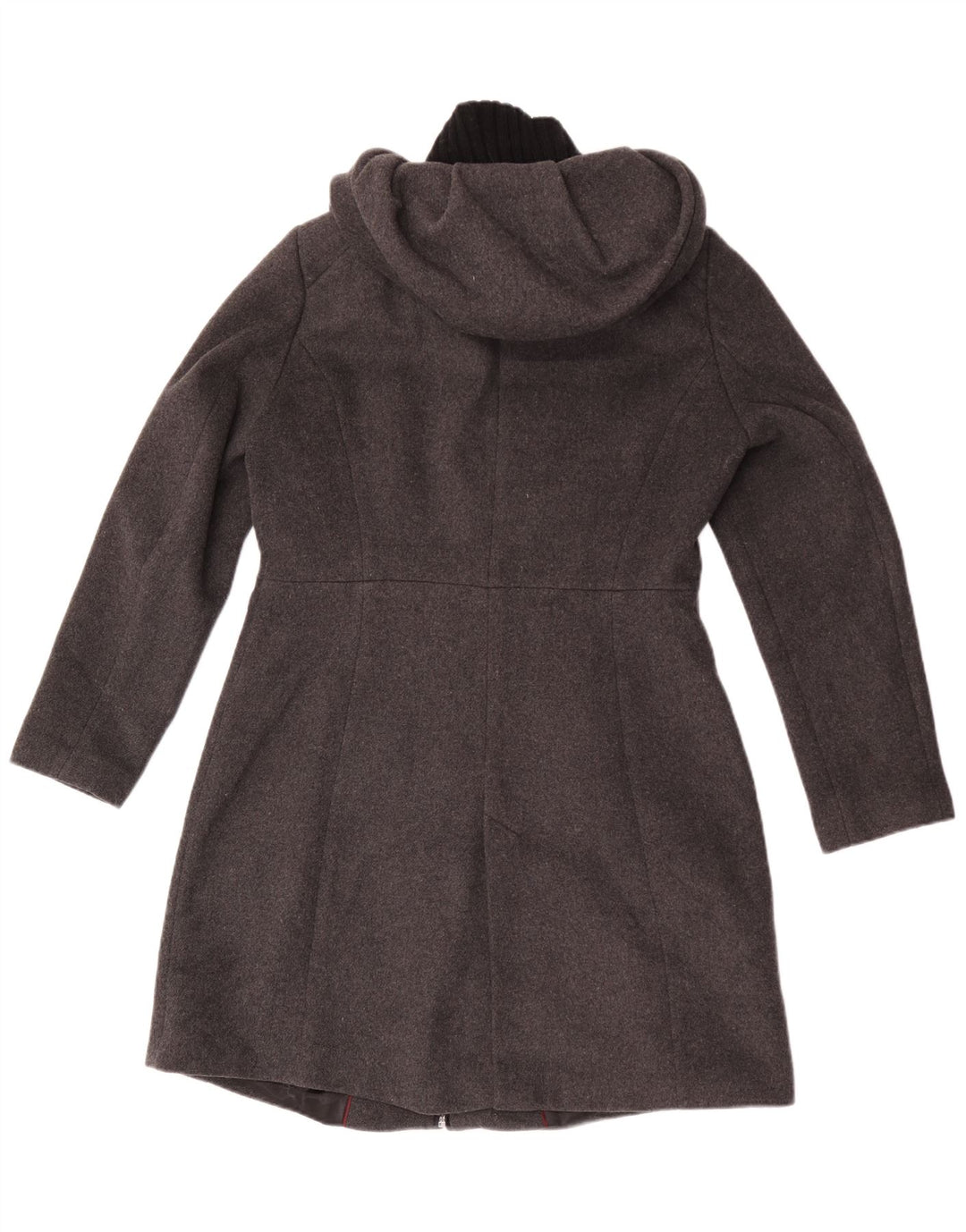 Zara Womens Hooded Overcoat UK 18 XL Grey