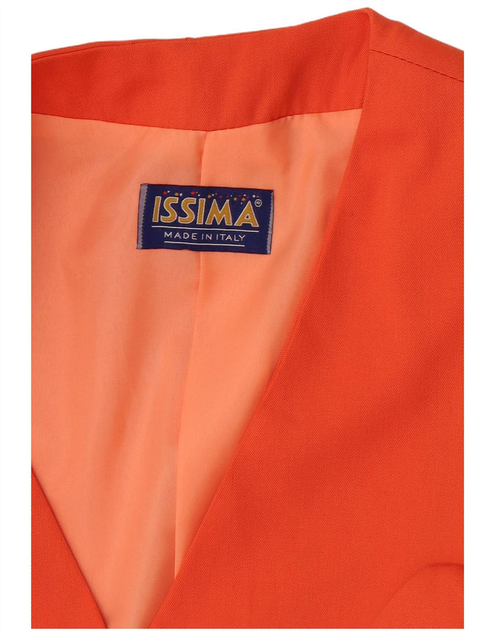 Issima Womens 5 Button Blazer Jacket UK 12 Medium Orange