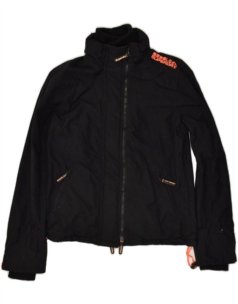 SUPERDRY Womens The Windcheater Windbreaker Jacket UK 14 Medium Black | Vintage Superdry | Thrift | Second-Hand Superdry | Used Clothing | Messina Hembry 