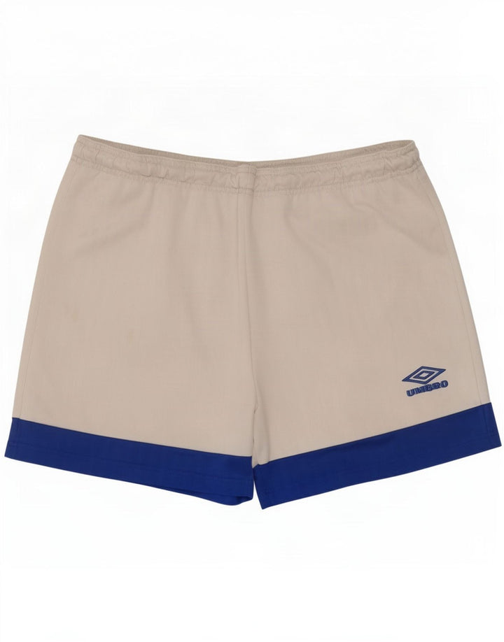Umbro Mens Sport Shorts Medium White Colourblock Polyester