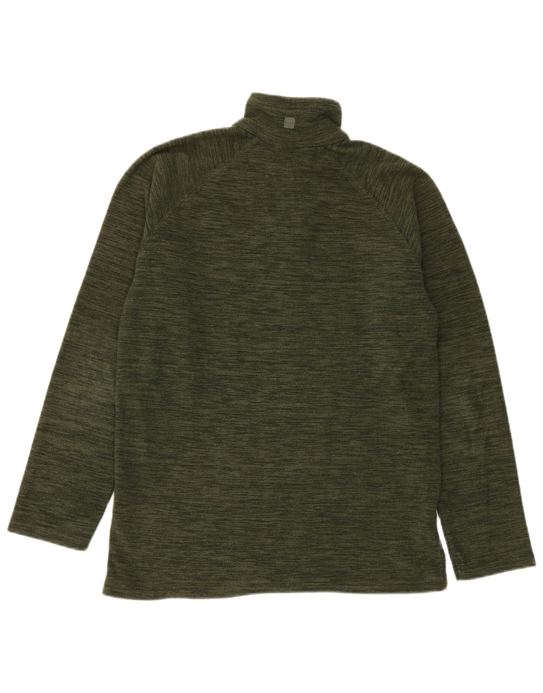 Mountain Warehouse Mens Zip Neck Fleece Jumper Small Green Flecked
