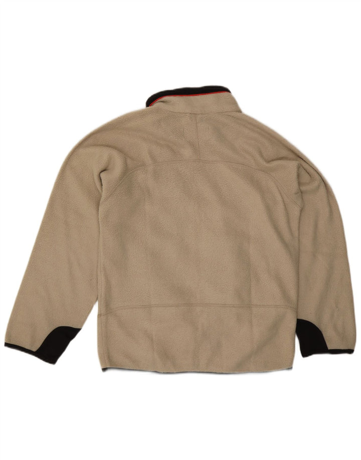 Fila Mens Fleece Jacket UK 36 Small Beige Colourblock Polyester