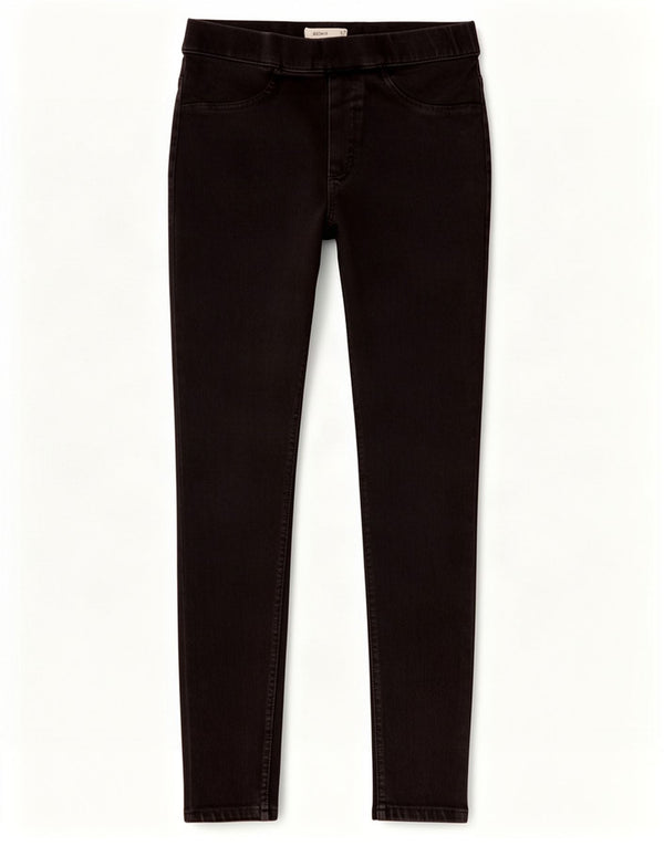 Marks & Spencer Womens Jegging Jeans UK 12 Medium W28 L28 Black Cotton