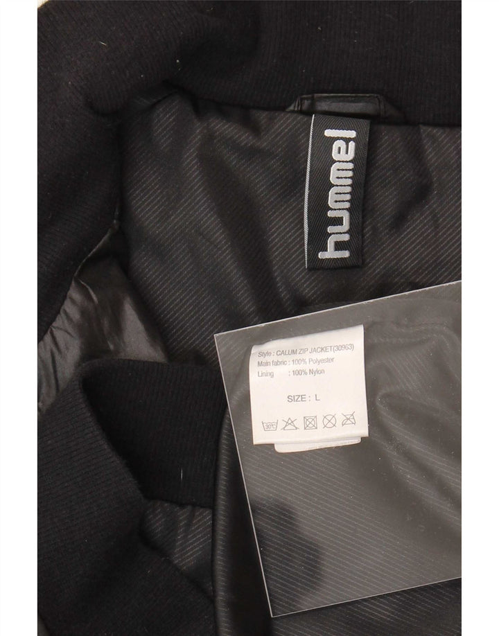 Hummel Mens Graphic Tracksuit Top Jacket Large Black Polyester