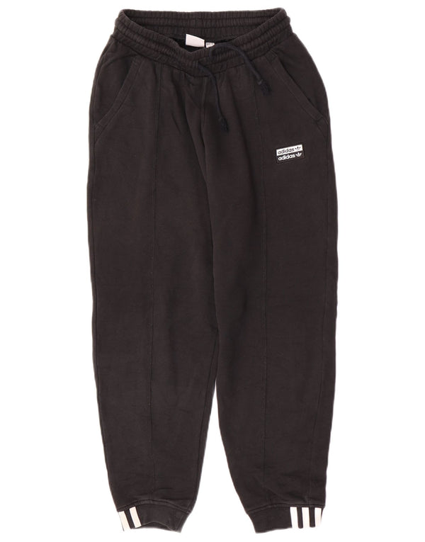 Adidas Womens Tracksuit Trousers Joggers UK 4 XS Black Cotton