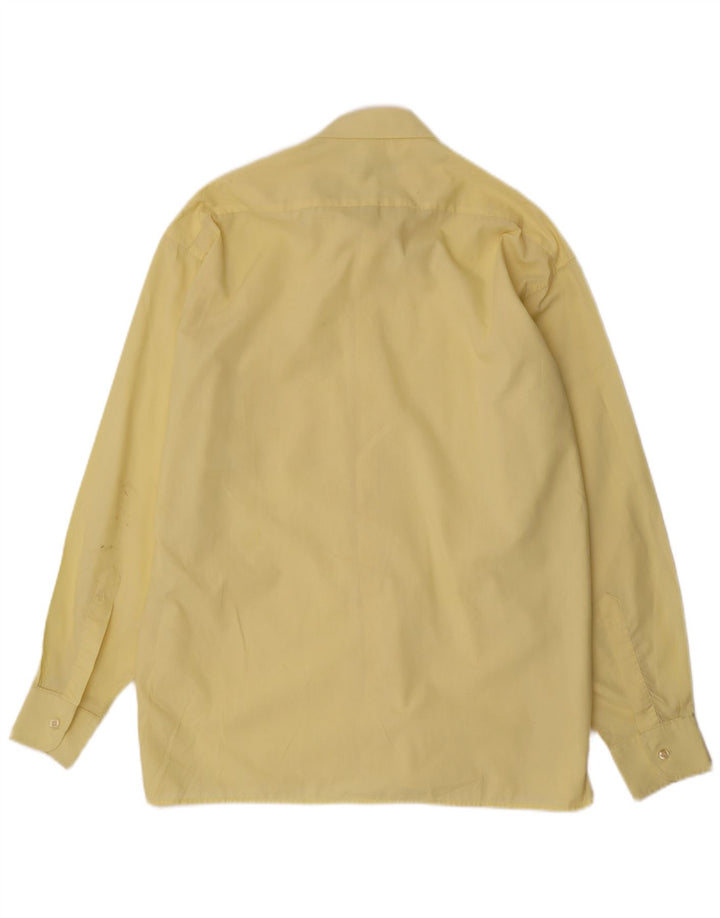 Pierre Cardin Mens Shirt Size 42 16 1/2 Large Yellow Polyester