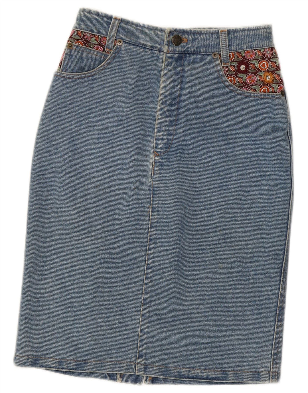 Swinger Womens Denim Skirt IT 41 Medium W27  Blue Cotton