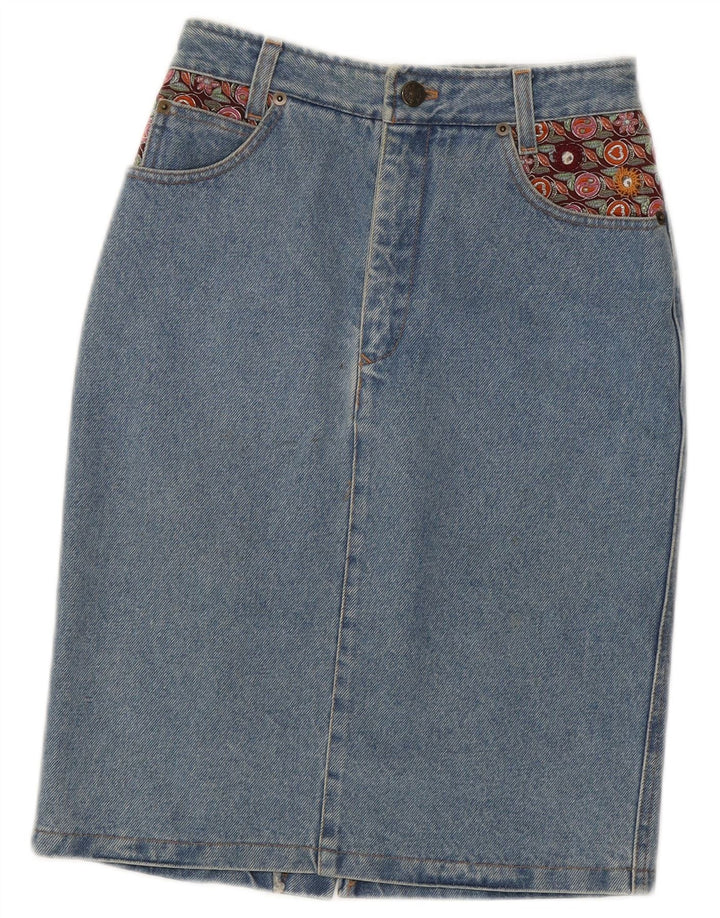 Swinger Womens Denim Skirt IT 41 Medium W27  Blue Cotton