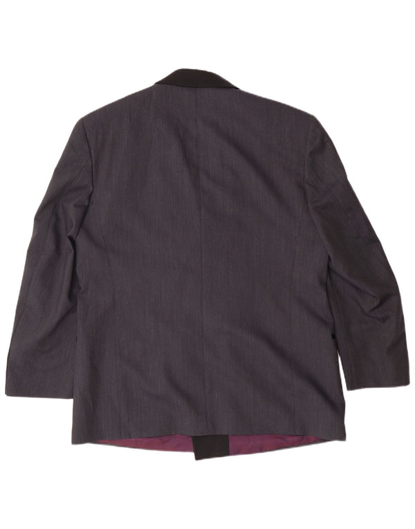 Wilvorst Mens Double Breasted Blazer Jacket UK 38 Medium Navy Blue