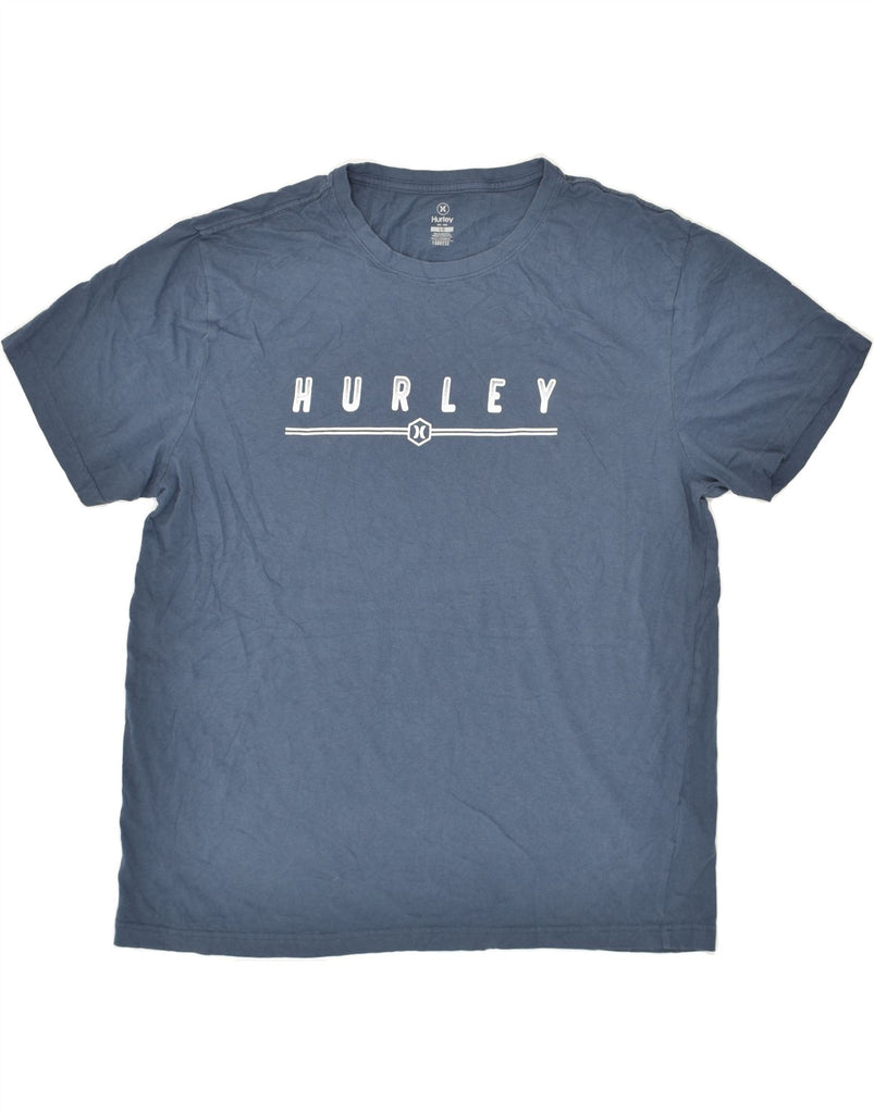HURLEY Mens Graphic T-Shirt Top Large Blue | Vintage Hurley | Thrift | Second-Hand Hurley | Used Clothing | Messina Hembry 