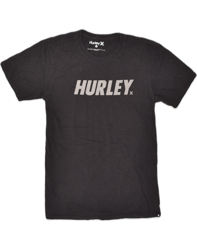 HURLEY Mens Graphic T-Shirt Top Small Black Cotton | Vintage Hurley | Thrift | Second-Hand Hurley | Used Clothing | Messina Hembry 