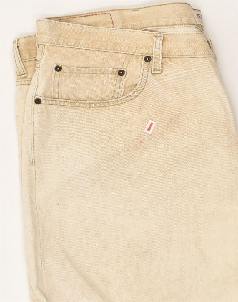 LEVI'S Mens 505 Straight Jeans W40 L32 Beige Cotton | Vintage Levi's | Thrift | Second-Hand Levi's | Used Clothing | Messina Hembry 