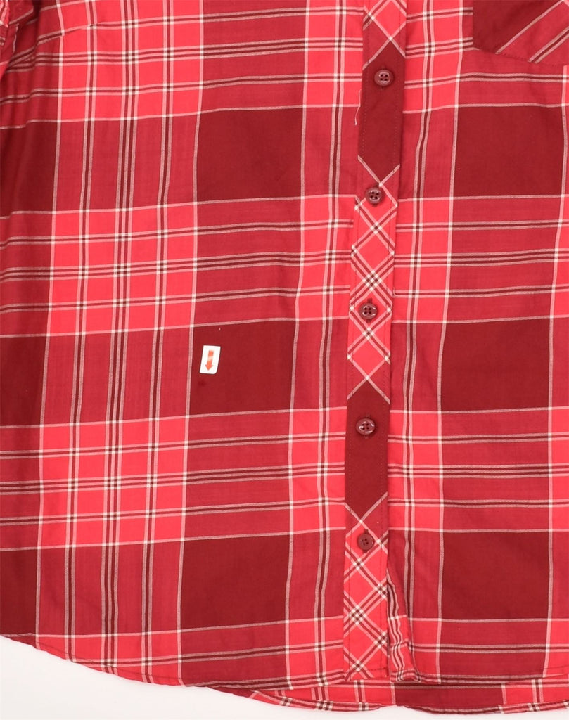 TOMMY HILFIGER Womens Shirt UK 16 Large Red Check Cotton | Vintage Tommy Hilfiger | Thrift | Second-Hand Tommy Hilfiger | Used Clothing | Messina Hembry 