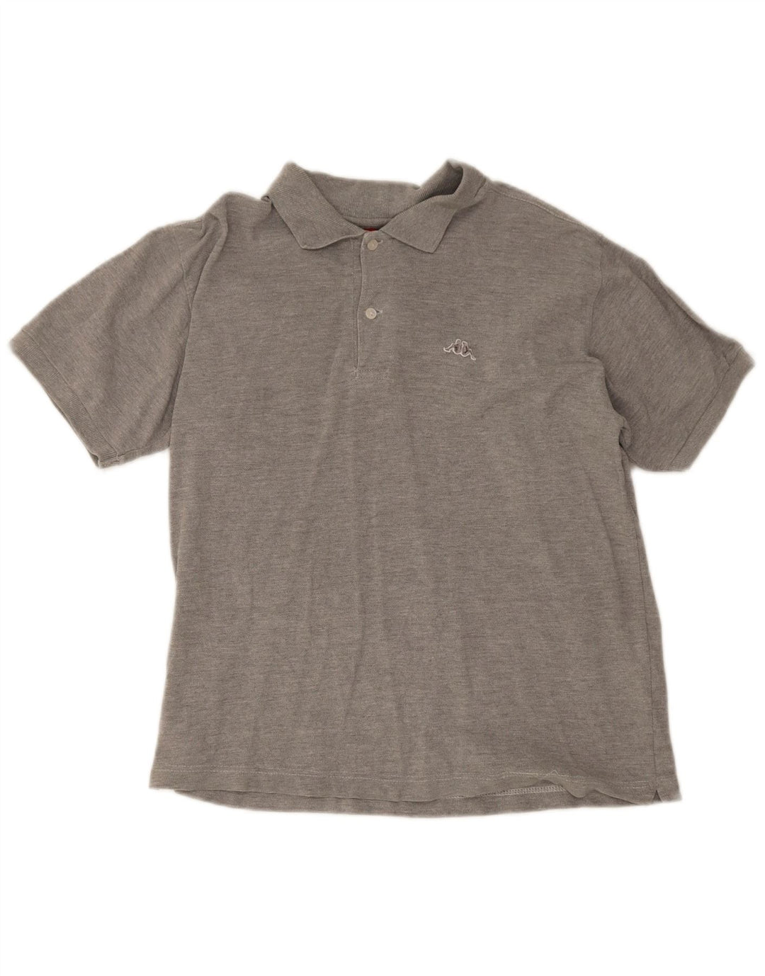 Kappa Mens Polo Shirt Small Grey Flecked Cotton