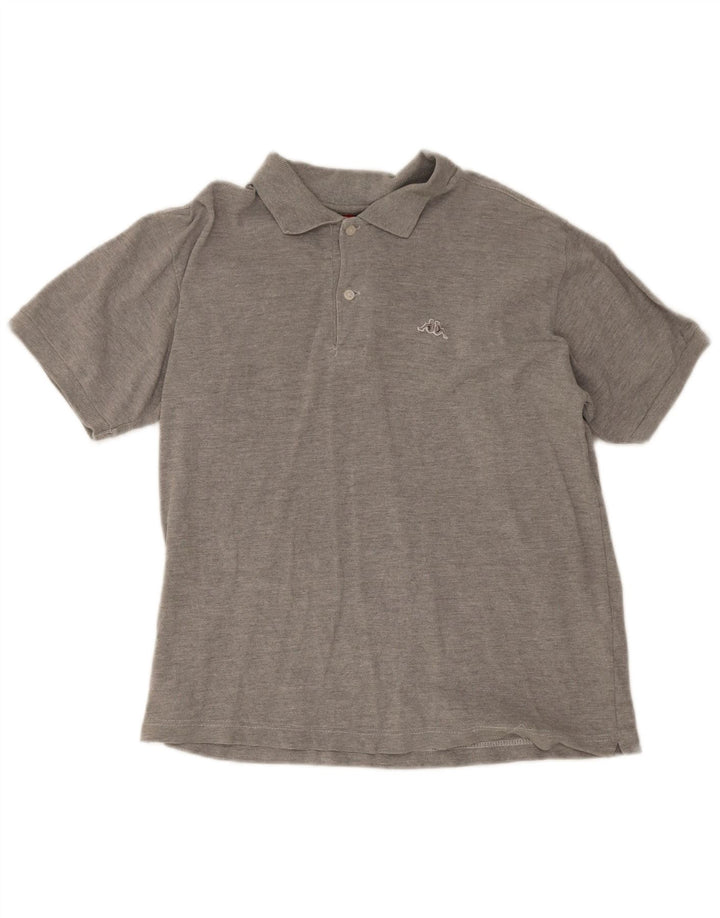 Kappa Mens Polo Shirt Small Grey Flecked Cotton