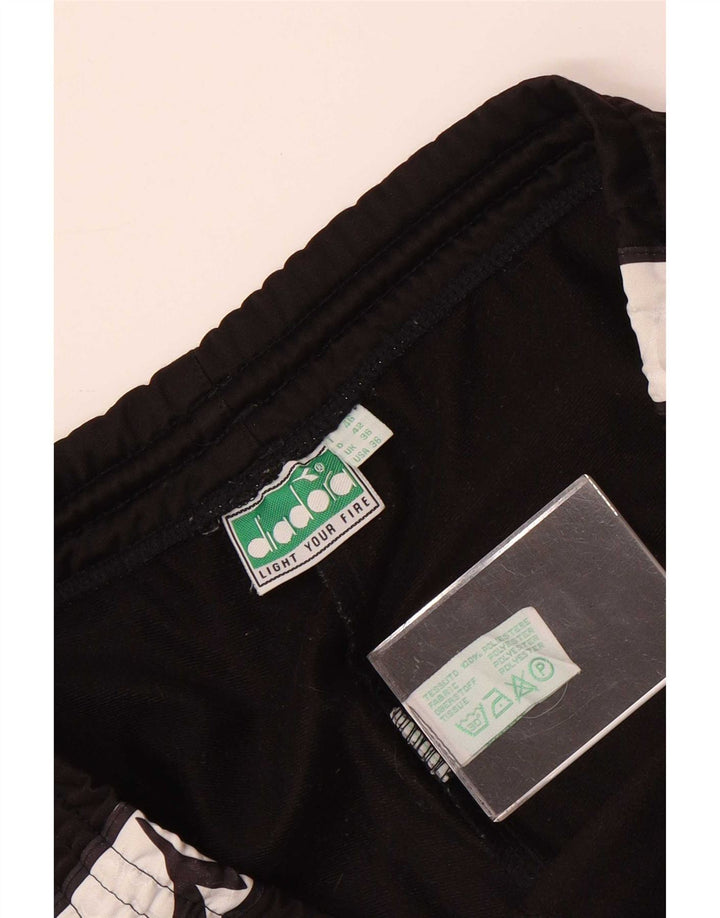 Diadora Mens Graphic Tracksuit Trousers Large  Black Colourblock Polyester