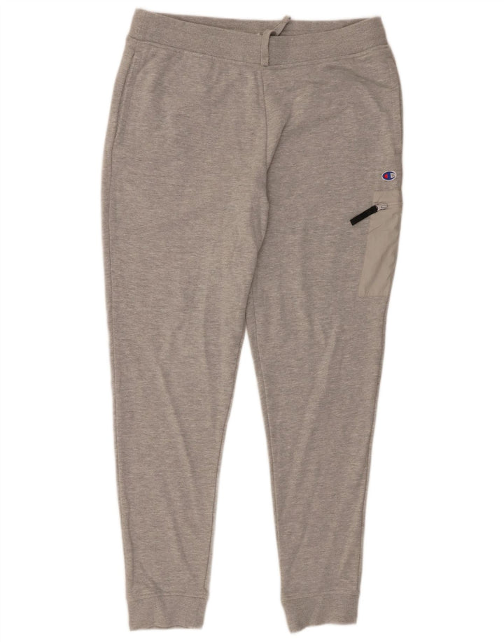 Champion Mens Cargo Tracksuit Trousers Joggers Medium Grey Flecked Cotton