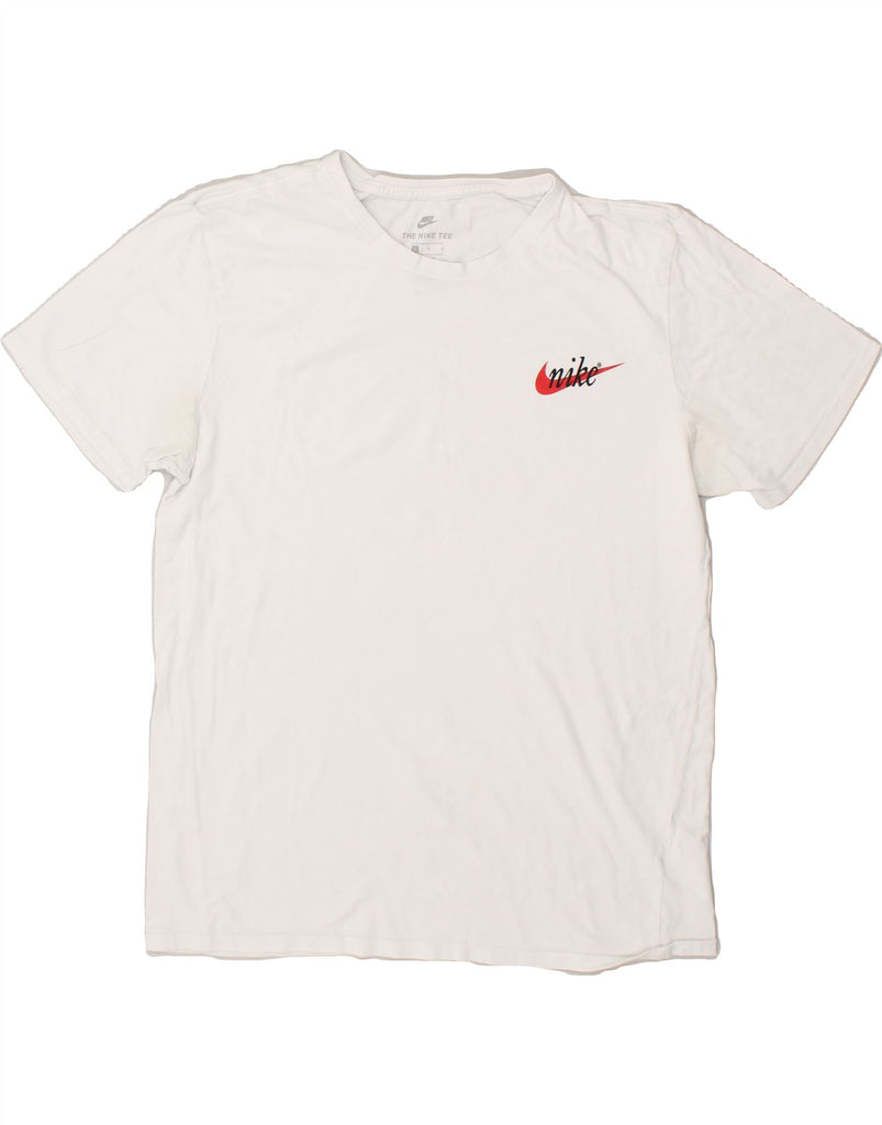 NIKE Mens Athletic Cut T-Shirt Top Large White Cotton Vintage Nike and Second-Hand Nike from Messina Hembry 