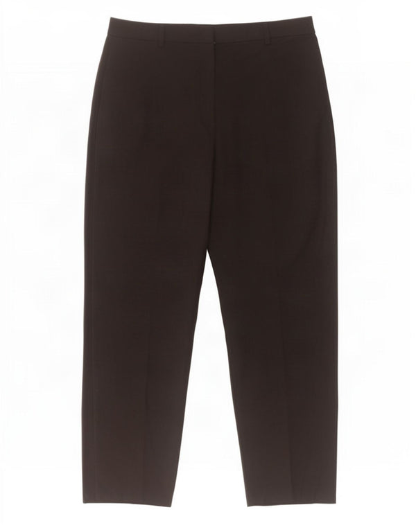 Marks & Spencer Womens Tapered Suit Trousers UK 16 Large W34 L27 Black