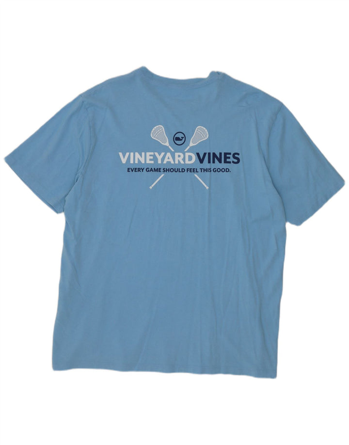 VINEYARD VINES Mens Graphic T-Shirt Top Large Blue Cotton