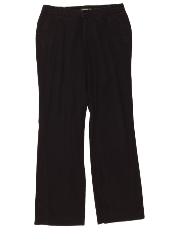 EDDIE BAUER Womens Mercer Fit Chino Trousers US 4 Small W28 L30 Black