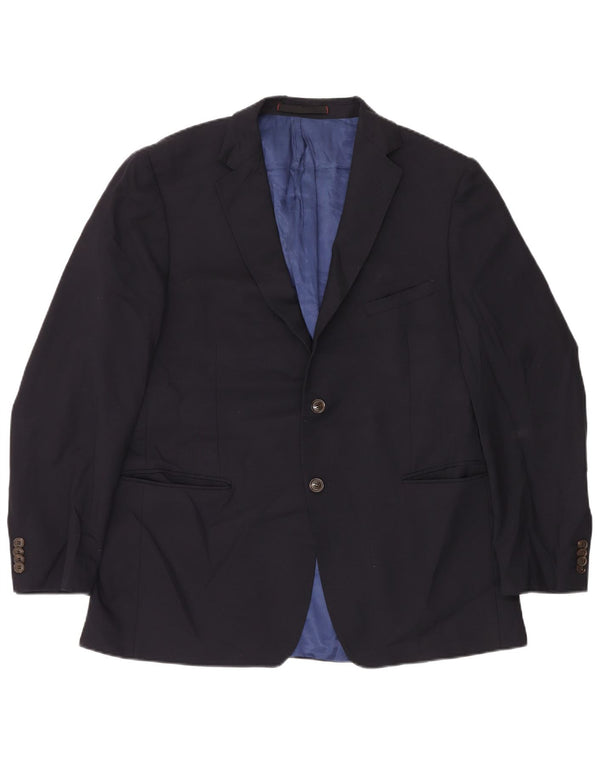 Marks & Spencer Mens 2 Button Blazer Jacket UK 42 Large Navy Blue