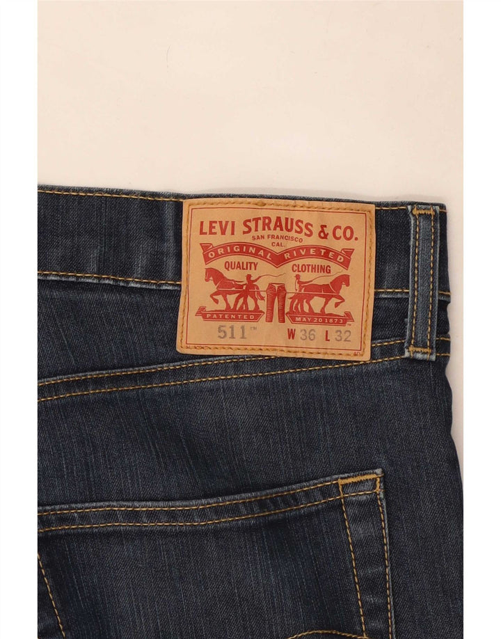 Levi's Womens 511 Slim Jeans W36 L32 Navy Blue