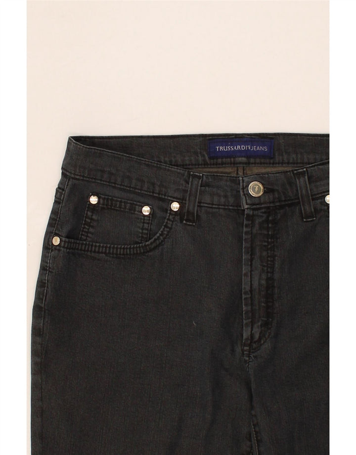 TRUSSARDI Womens Tapered Jeans W30 L26 Black Cotton Vintage Trussardi and Second-Hand Trussardi from Messina Hembry 