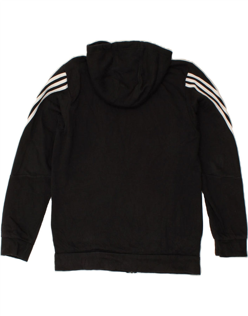 ADIDAS Mens Zip Hoodie Sweater Medium Black Cotton | Vintage Adidas | Thrift | Second-Hand Adidas | Used Clothing | Messina Hembry 