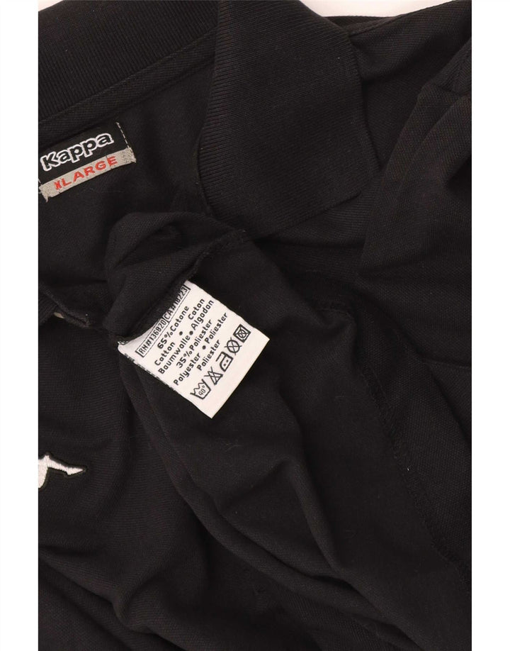 Kappa Mens Polo Shirt XL Black Cotton