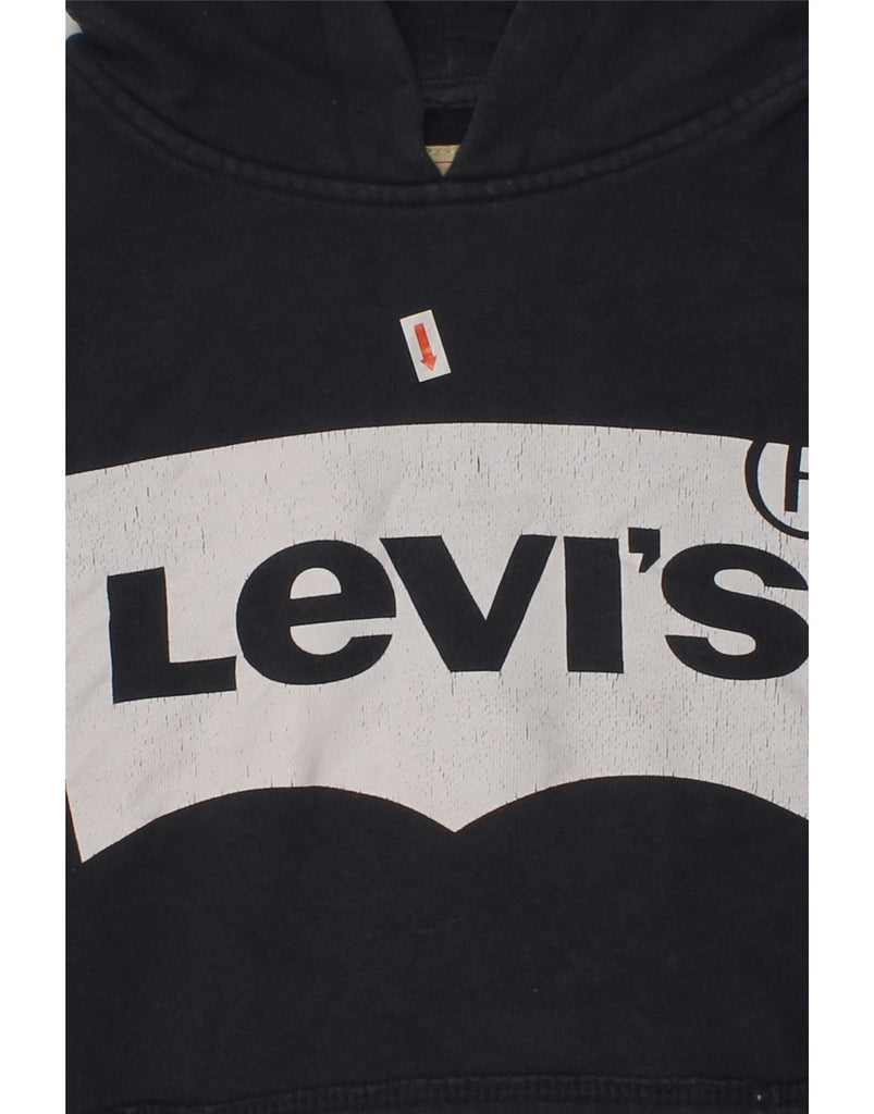 LEVI'S Boys Graphic Hoodie Jumper 13-14 Years Black | Vintage Levi's | Thrift | Second-Hand Levi's | Used Clothing | Messina Hembry 