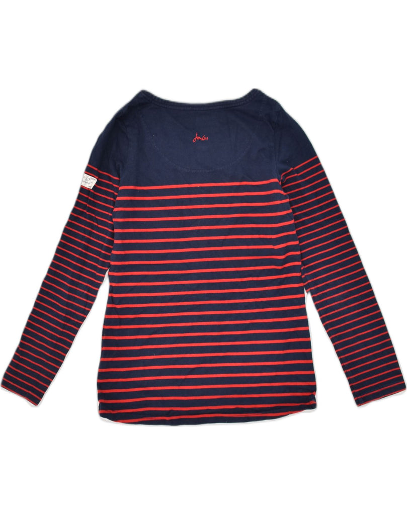 JOULES Womens Top Long Sleeve UK 8 Small Navy Blue Striped Cotton | Vintage Joules | Thrift | Second-Hand Joules | Used Clothing | Messina Hembry 